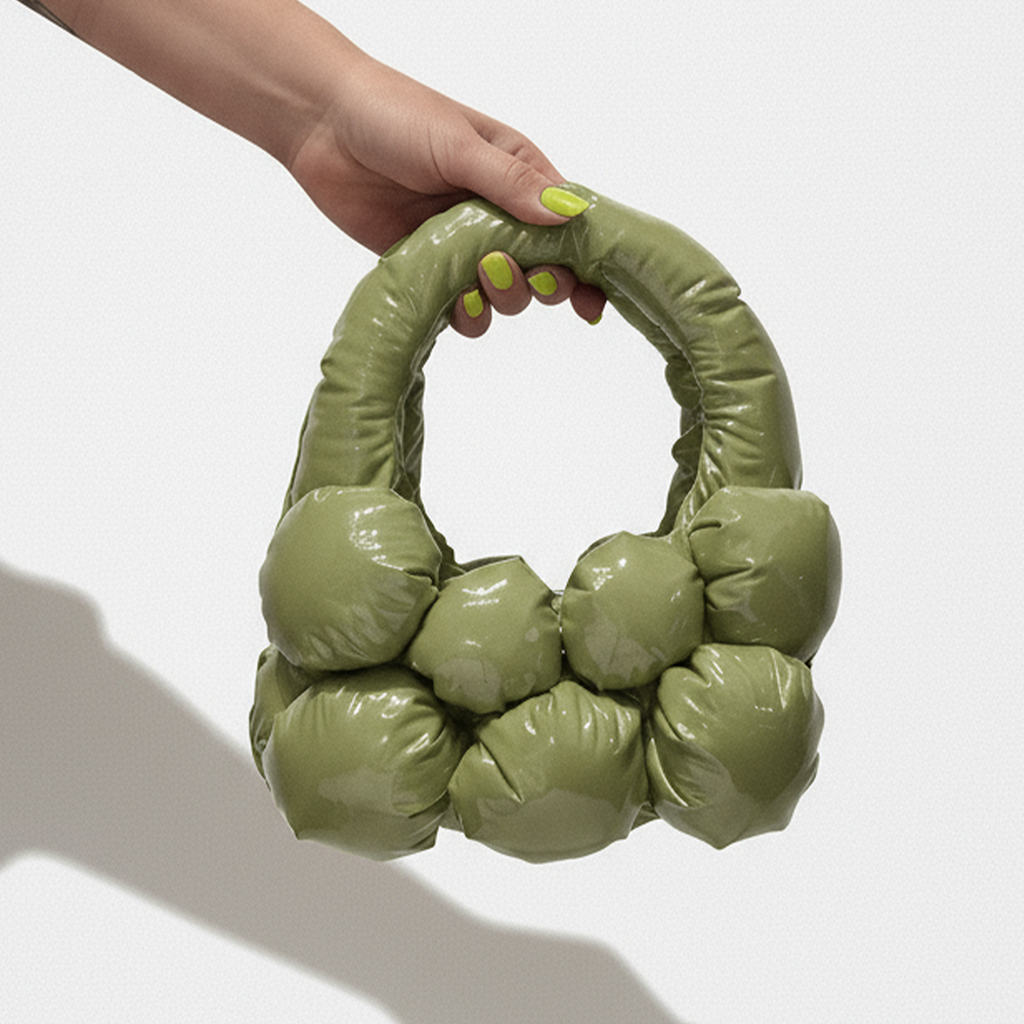 Geantă handmade The Bulb Bag Mini – Matcha Latte