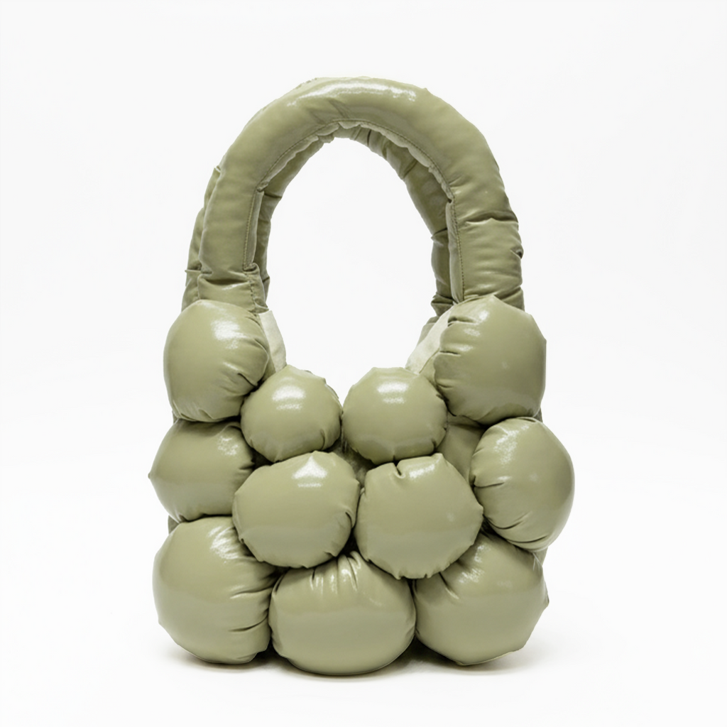 Geantă handmade The Bulb Bag Original – Matcha Latte