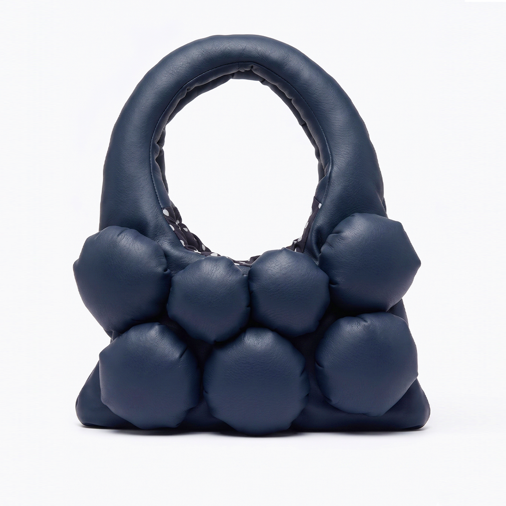 The Bulb Bag Mini Blu a Pois