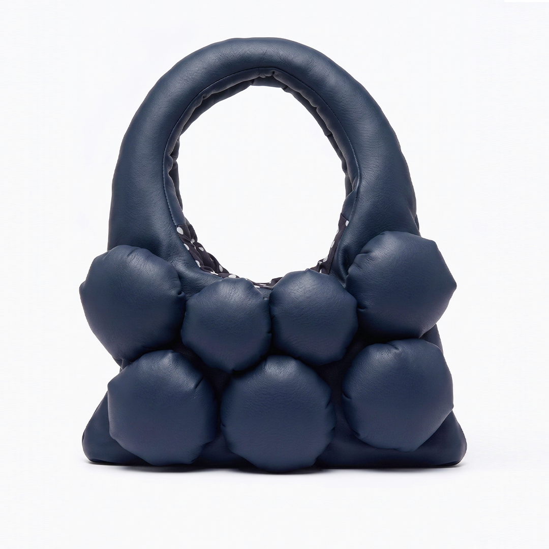 The Bulb Bag Mini Blu a Pois