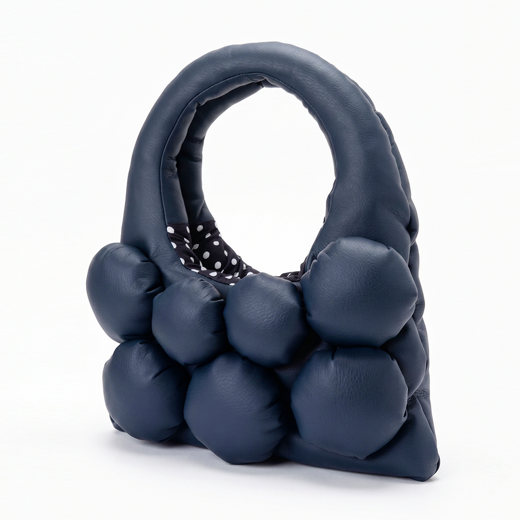 The Bulb Bag Mini Blu a Pois
