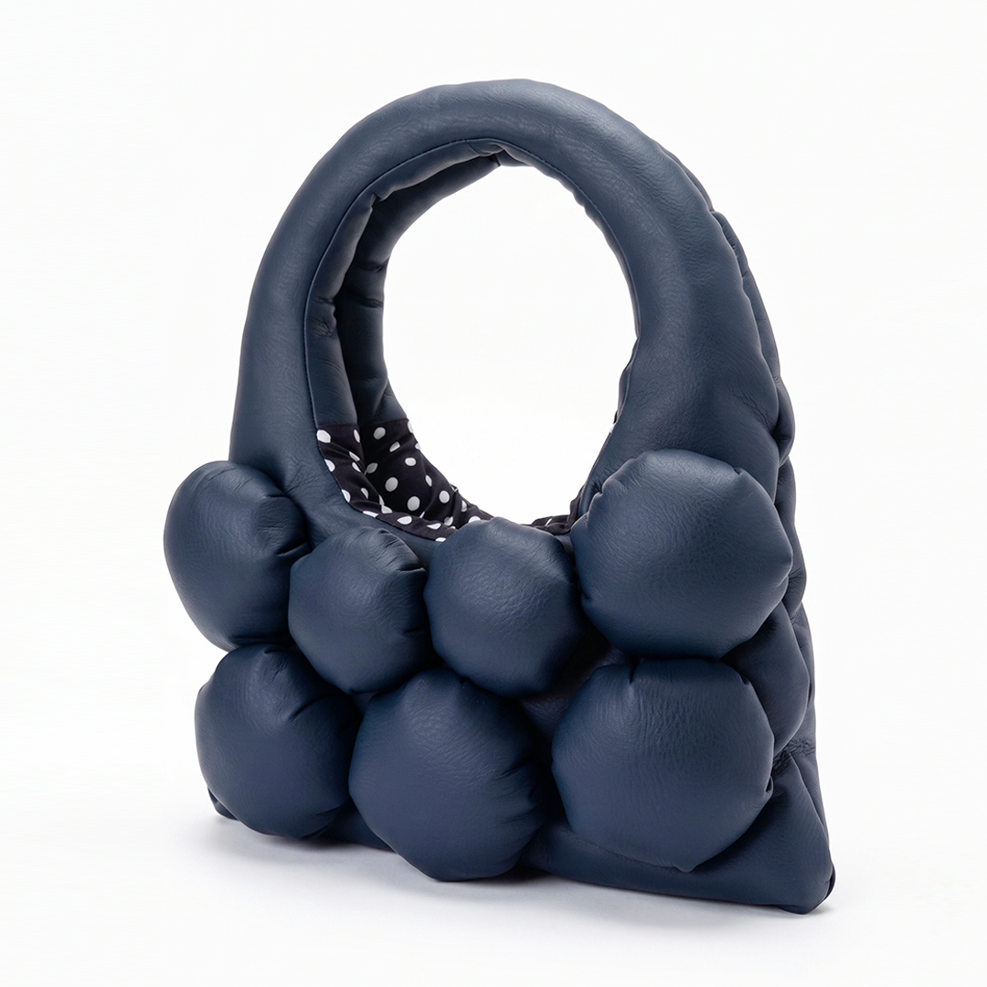 The Bulb Bag Mini Blu a Pois